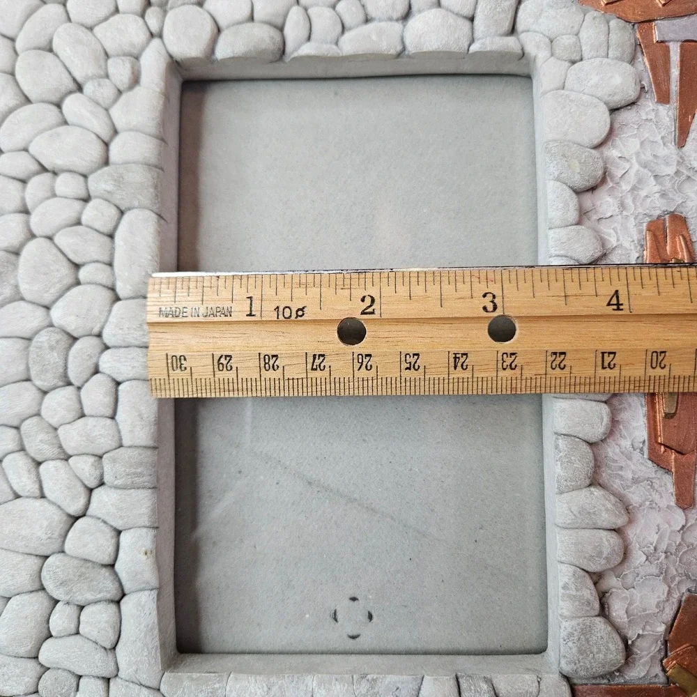 United Design‎ Corp Spiritual Harvest Three Crosses Pebble Texture Photo Frame
